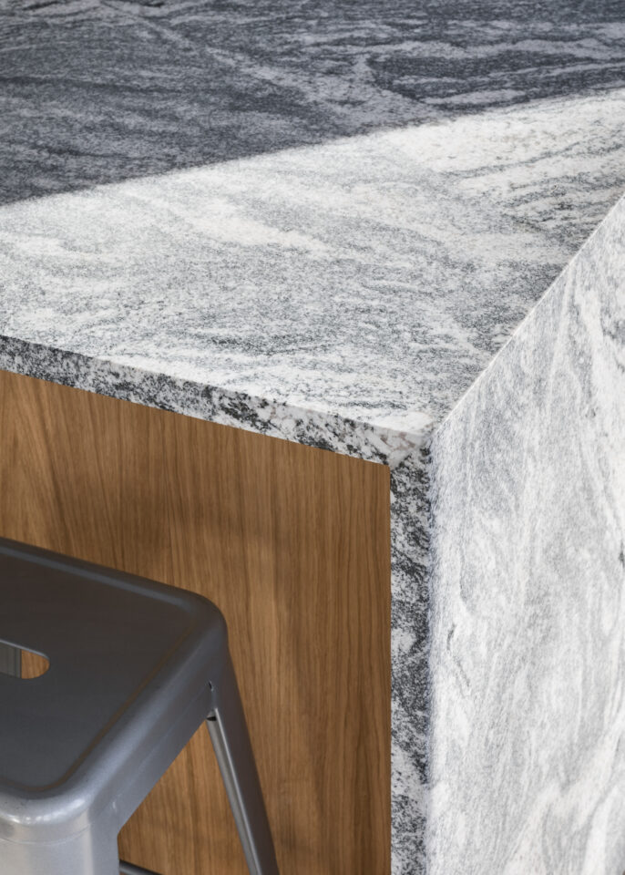 Cloudy white granite kansas city countertops