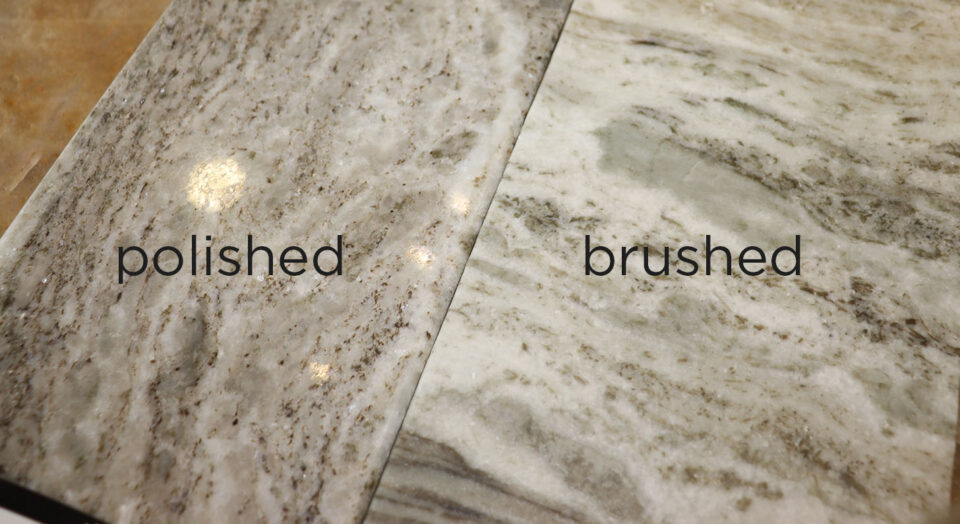 polished vs. brushed granite